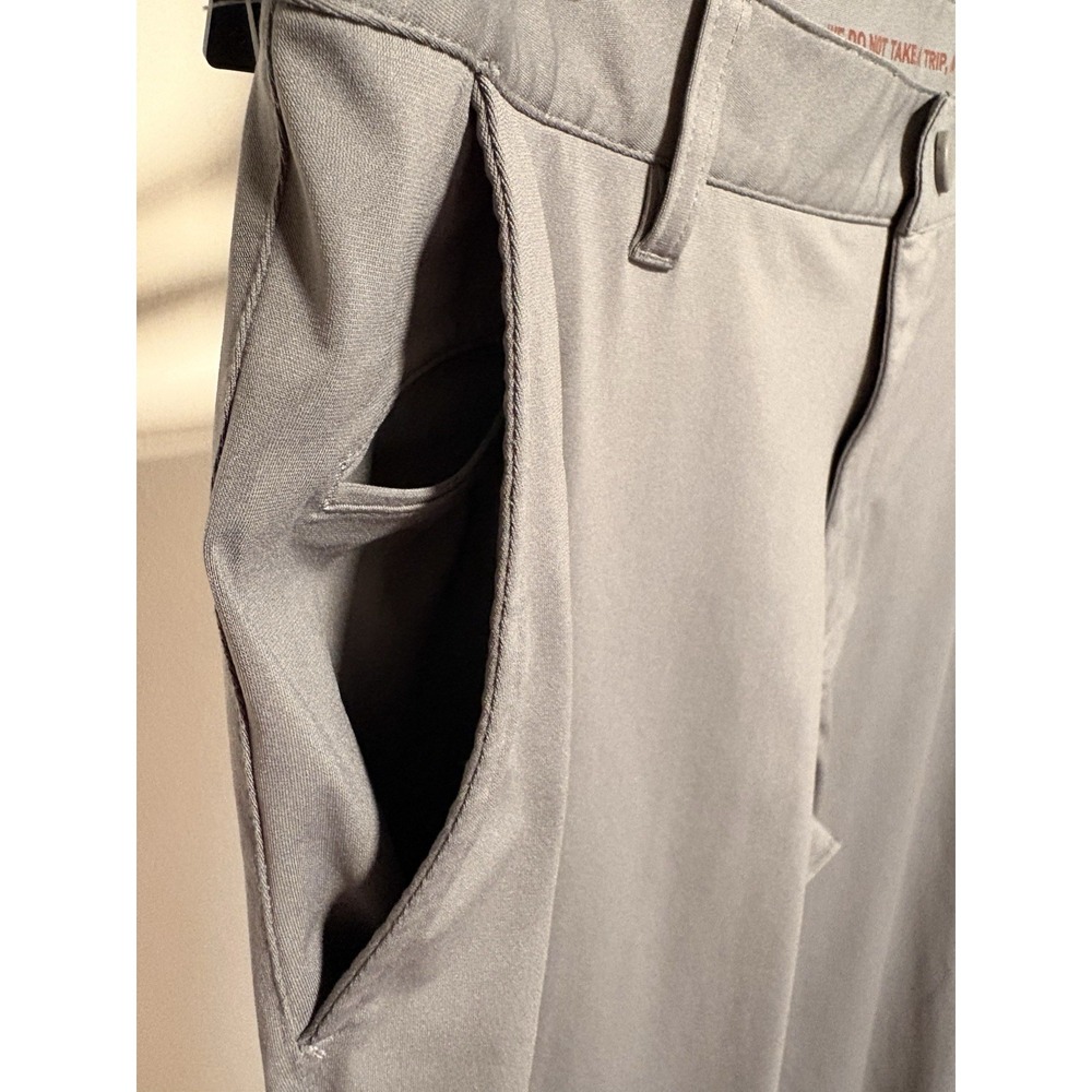 Rhone Men's Commuter Pants 33 Gray Straight Flat Front Stretch Zip Pocket - Picture 4 of 9